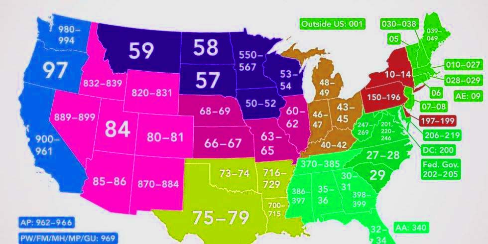 Us Zip Code Map By State Harewmadness